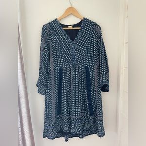 AKEMI + KIN Blue & White Dress